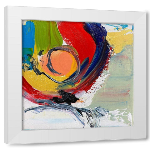 Joyful Modernist Abstraction VI White Modern Wood Framed Art Print by Orlov, Irena