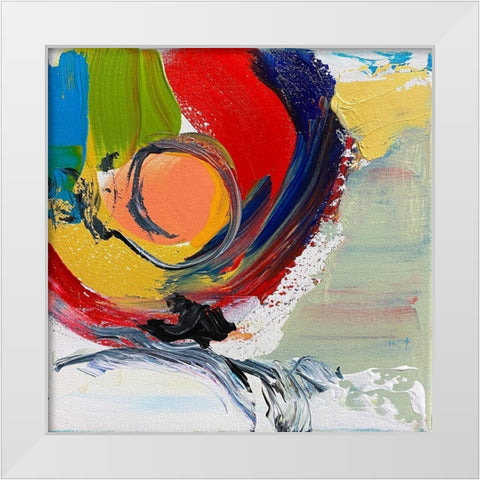 Joyful Modernist Abstraction VI White Modern Wood Framed Art Print by Orlov, Irena