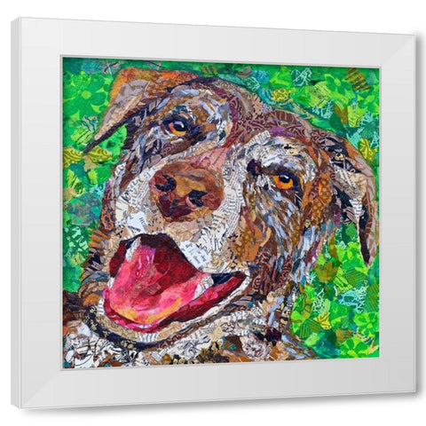 Ben Dog White Modern Wood Framed Art Print by St Hilaire, Elizabeth