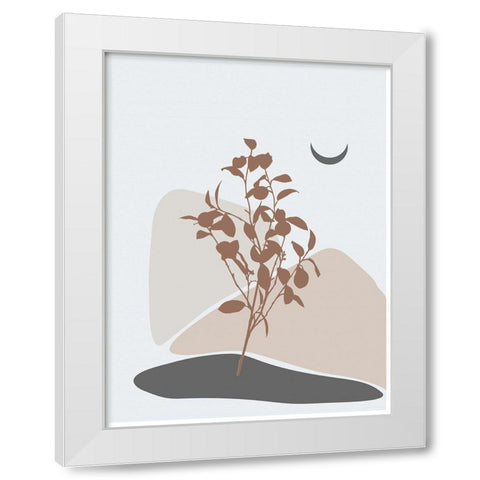 Abstract Minimal Lemon Tree White Modern Wood Framed Art Print by Balbuena, Sabrina