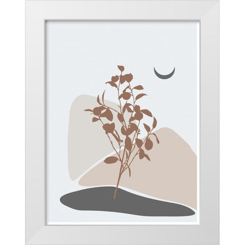Abstract Minimal Lemon Tree White Modern Wood Framed Art Print by Balbuena, Sabrina