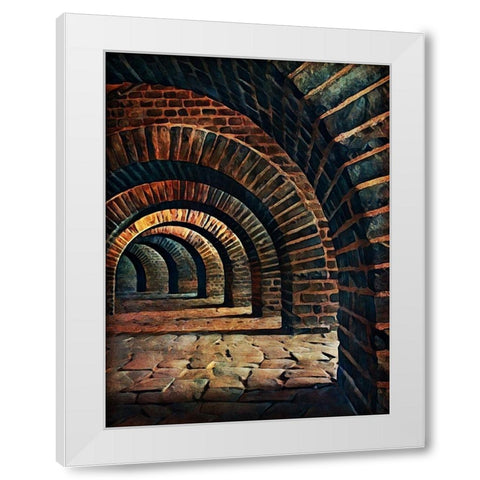 Medieval Vaulted Cellar I White Modern Wood Framed Art Print by Aldridge, Ashley