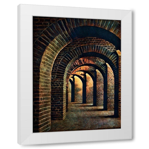 Medieval Vaulted Cellar II White Modern Wood Framed Art Print by Aldridge, Ashley