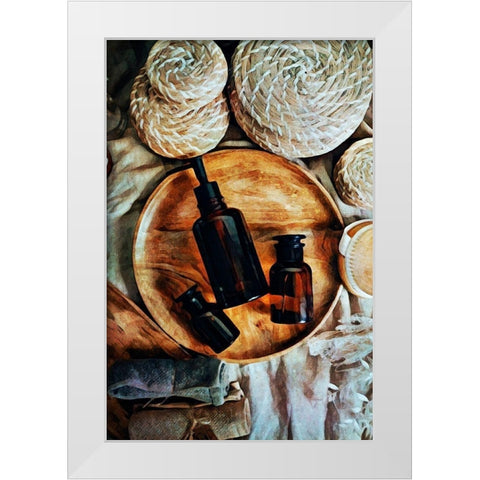 Natural Elements Aromatherapy II White Modern Wood Framed Art Print by Aldridge, Ashley