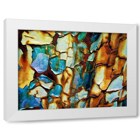 Rusted Craquelure White Modern Wood Framed Art Print by Aldridge, Ashley