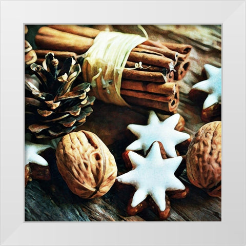 Cinnamon Gingerbread White Modern Wood Framed Art Print by Aldridge, Ashley