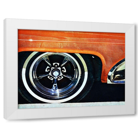 Orange Fender White Wall Mag White Modern Wood Framed Art Print by Aldridge, Ashley