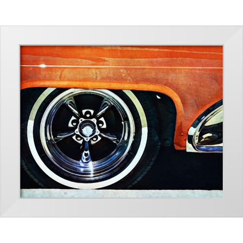 Orange Fender White Wall Mag White Modern Wood Framed Art Print by Aldridge, Ashley
