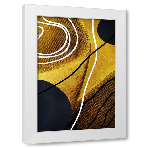 Textured Shapes and Lines I White Modern Wood Framed Art Print by Aldridge, Ashley