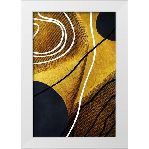 Textured Shapes and Lines I White Modern Wood Framed Art Print by Aldridge, Ashley