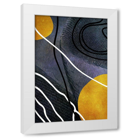 Textured Shapes and Lines II White Modern Wood Framed Art Print by Aldridge, Ashley