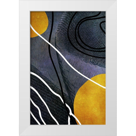 Textured Shapes and Lines II White Modern Wood Framed Art Print by Aldridge, Ashley