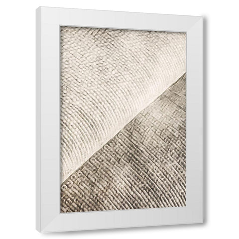 Woven Geometric Abstract I White Modern Wood Framed Art Print by Aldridge, Ashley