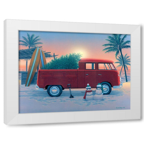 Oh Christmas Tree White Modern Wood Framed Art Print by Courtney, Richard