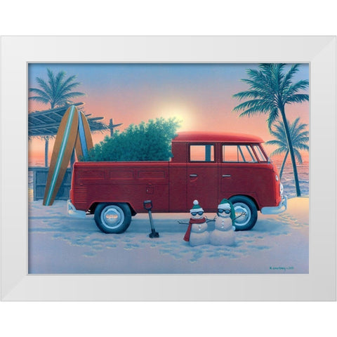 Oh Christmas Tree White Modern Wood Framed Art Print by Courtney, Richard