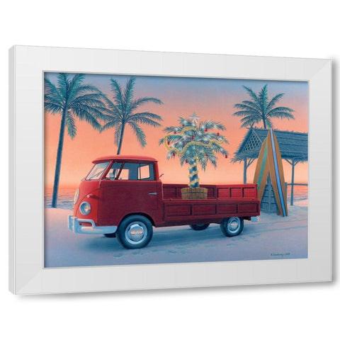 Coastal Christmas White Modern Wood Framed Art Print by Courtney, Richard