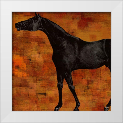 Horsey I White Modern Wood Framed Art Print by Smith, Karen