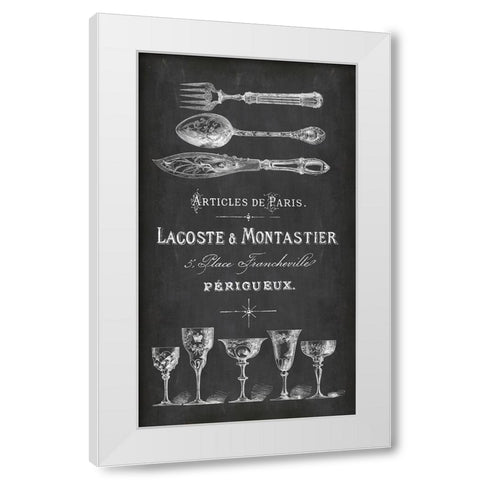 Chalkboard Nostalgic Dinner White Modern Wood Framed Art Print by Haase, Andrea