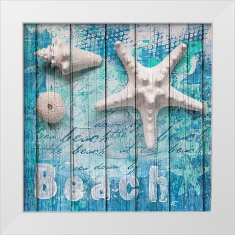 Beach Summer White Modern Wood Framed Art Print by Haase, Andrea
