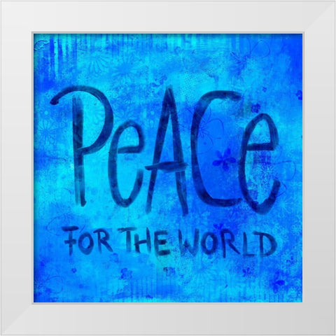 Peace for the World II White Modern Wood Framed Art Print by Haase, Andrea