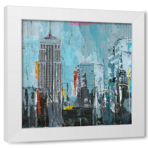 City Living I White Modern Wood Framed Art Print by Joy, Julie