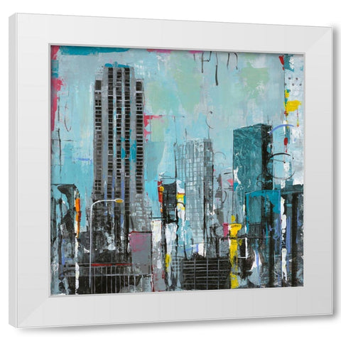 City Living II White Modern Wood Framed Art Print by Joy, Julie