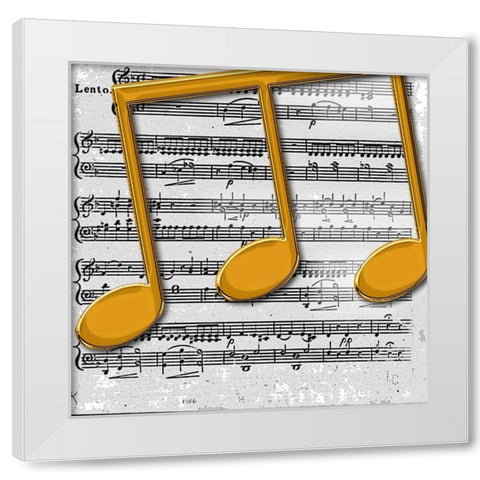 Muso II White Modern Wood Framed Art Print by Smith, Karen