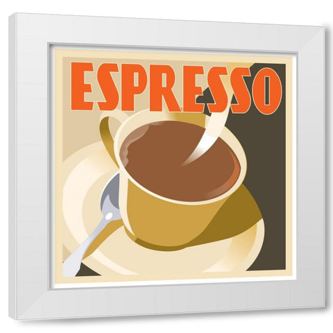 Espresso White Modern Wood Framed Art Print by Weiss, Richard