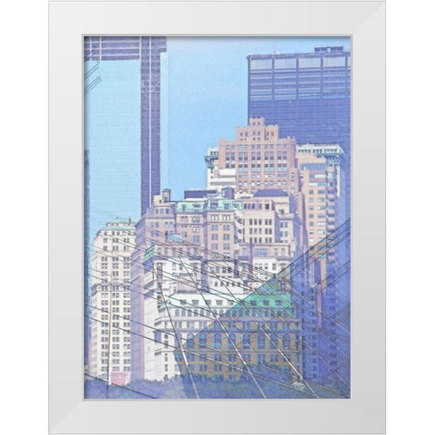 Cityworks II White Modern Wood Framed Art Print by Hunziker, Steve
