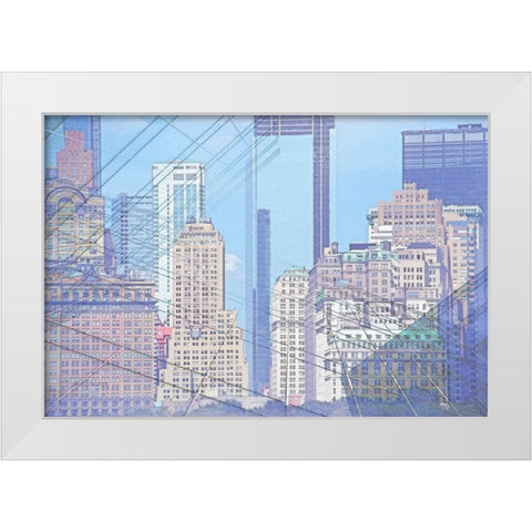 Cityworks III White Modern Wood Framed Art Print by Hunziker, Steve