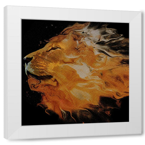 Fiery Beast White Modern Wood Framed Art Print by Smith, Karen