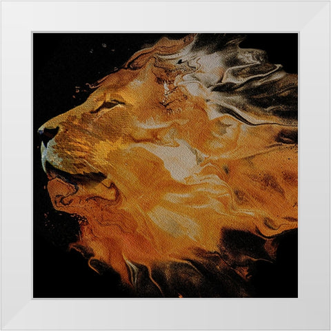 Fiery Beast White Modern Wood Framed Art Print by Smith, Karen