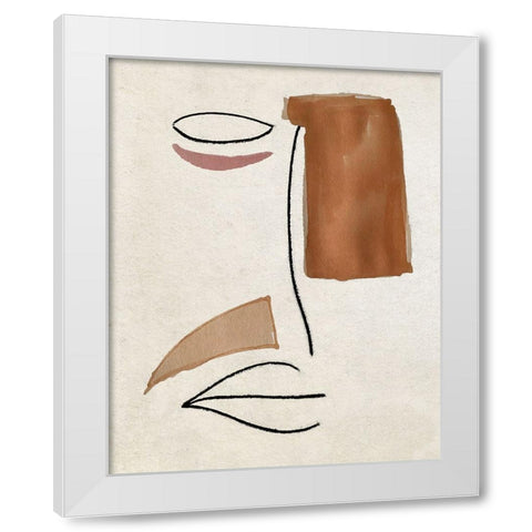 AbFace I White Modern Wood Framed Art Print by Smith, Karen
