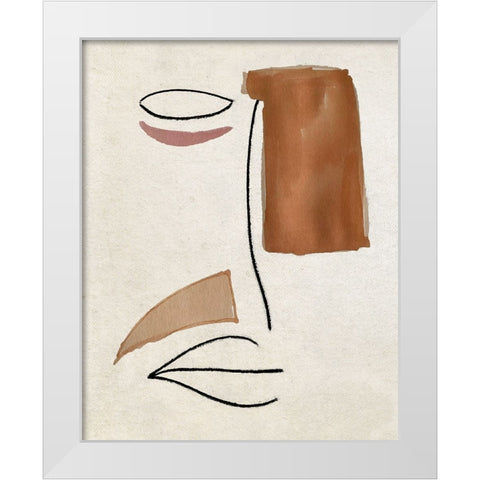 AbFace I White Modern Wood Framed Art Print by Smith, Karen