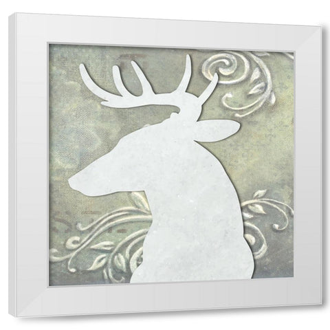 Head On I White Modern Wood Framed Art Print by Smith, Karen