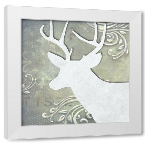 Head On II White Modern Wood Framed Art Print by Smith, Karen