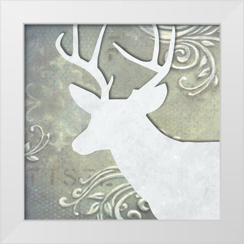 Head On II White Modern Wood Framed Art Print by Smith, Karen