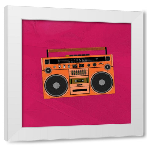 Tape On II White Modern Wood Framed Art Print by Smith, Karen