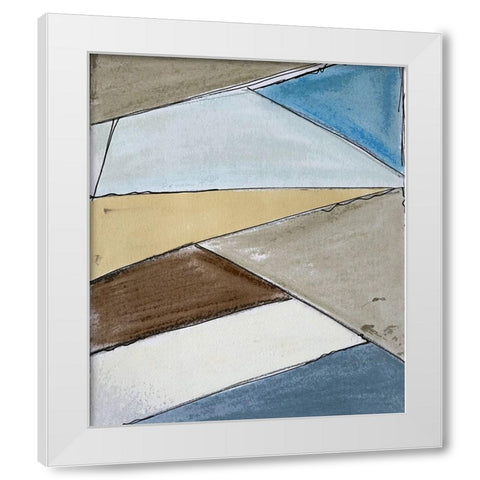 Zig Zag I White Modern Wood Framed Art Print by Smith, Karen