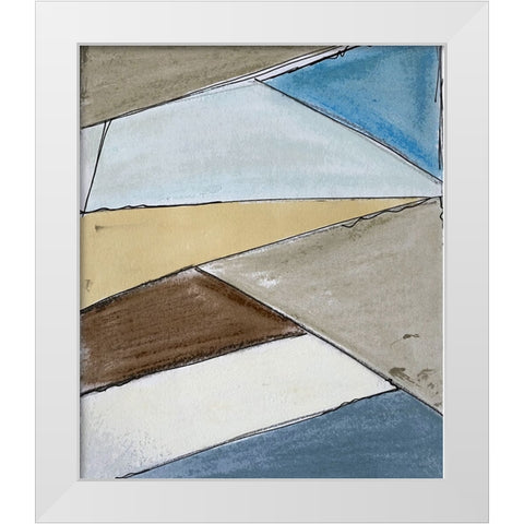 Zig Zag I White Modern Wood Framed Art Print by Smith, Karen