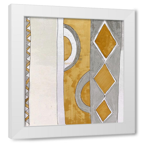 Hoopla II White Modern Wood Framed Art Print by Smith, Karen