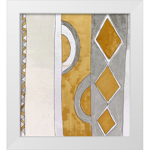 Hoopla II White Modern Wood Framed Art Print by Smith, Karen
