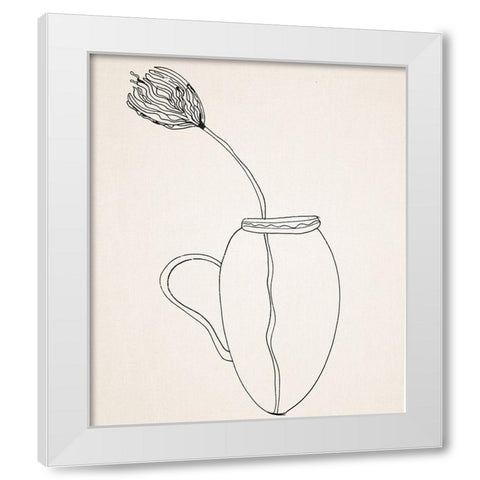 Fine Line II White Modern Wood Framed Art Print by Smith, Karen