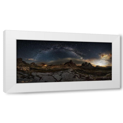 Galaxy Dolomites White Modern Wood Framed Art Print by Pedretti, Ivan