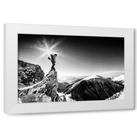Life at the top White Modern Wood Framed Art Print by Krivosik, Marian