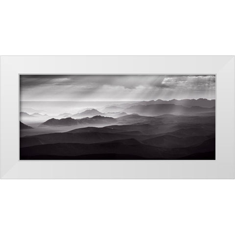 Namib Desert by air White Modern Wood Framed Art Print by Guijt, Richard
