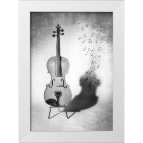 Melodie White Modern Wood Framed Art Print by Provost, Louis-Philippe