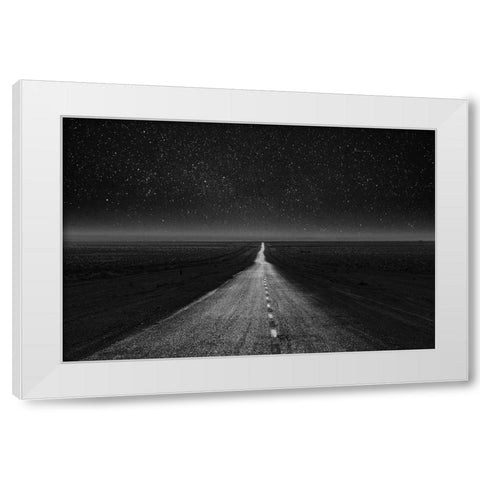 The Dark Eternal Night White Modern Wood Framed Art Print by Azimaie, Asef