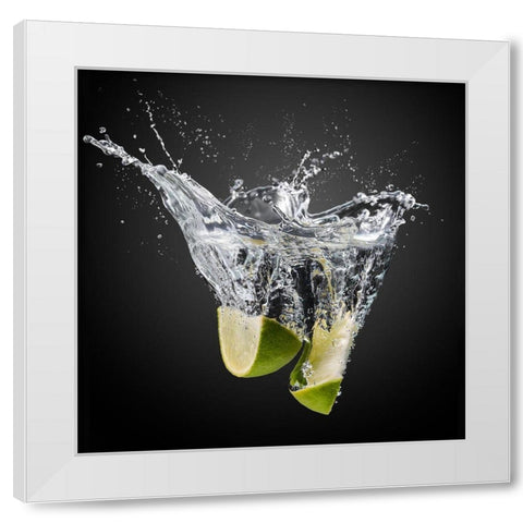 Fresh Limes! White Modern Wood Framed Art Print by Yunta, Isma