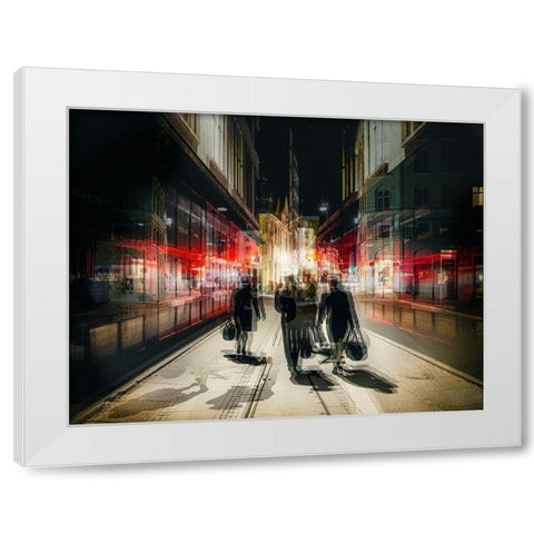 Free Exit White Modern Wood Framed Art Print by Chiriaco, Carmine